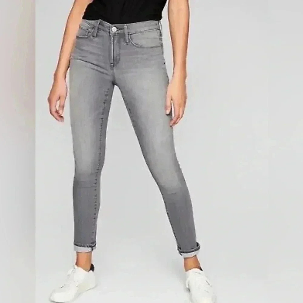 Athleta Sculptek Jeans Skinny Grey Gray Wash